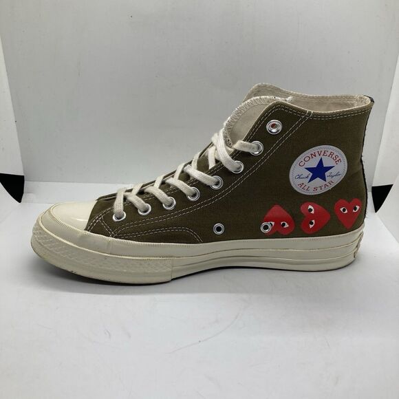 Comme des Garçons Play x Converse Chuck Taylor Mens 8 Multi Heart High Green main image 10